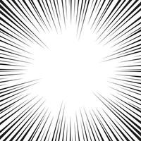 Black and white background of radial lines for comics. Manga speed frame. Superhero action. Explosion background. vector