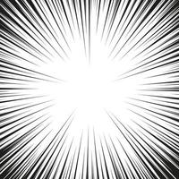 Black and white background of radial lines for comics. Manga speed frame. Superhero action. Explosion background. vector