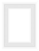 Realistic photo frame. White background. Design element for banner, poster, card, social media. Wooden frame. vector