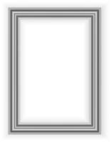 Realistic photo frame. White background. Design element for banner, poster, card, social media. Wooden frame. vector