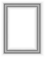 Realistic photo frame. White background. Design element for banner, poster, card, social media. Wooden frame. vector
