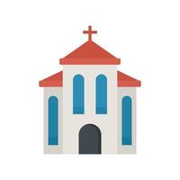 arquitectura iglesia icono plano aislado vector