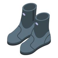 Diving boots icon isometric vector. Water deep vector