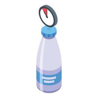 Anxiety water bottle icon isometric vector. Dizzy vertigo vector