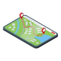 Delivery online route icon isometric vector. Fast speed vector