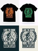 Modern t shirt design vector template. live to ride ride to live ride 4 life t shirt