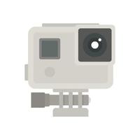 Sport action camera icon flat isolated vector