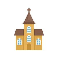 Window church icon flat isolated vector