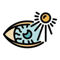 Eye infection icon color outline vector