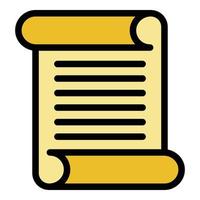 Theatre paper project icon color outline vector