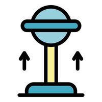 Pendulum tool icon color outline vector