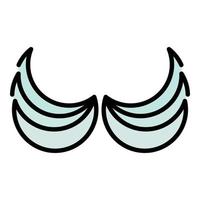 Cute wings icon color outline vector