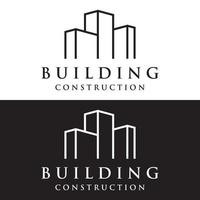 Logo design of modern and elegant luxury apartment buildings, houses, hotels and buildings isolated background.Logo for business,architecture, construction and building. vector