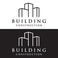 Logo design of modern and elegant luxury apartment buildings, houses, hotels and buildings isolated background.Logo for business,architecture, construction and building. vector