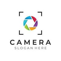 Photography camera logo, lens camera shutter, digital, line, professional, elegant and modern. Logo can be used for studio, photography and businesses. Using vector illustration editing templates.