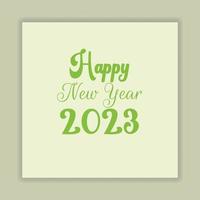 happy new year 2023 text typography design poster template vector