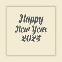 happy new year 2023 text typography design poster template vector