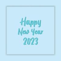 happy new year 2023 text typography design poster template vector