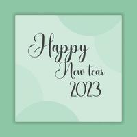 happy new year 2023 text typography design poster template vector