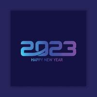 happy new year 2023 text typography design poster template vector