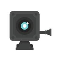 Small action camera icon flat isolated vector