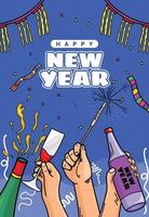 vector illustration poster design for new year event