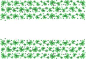 Frame with clover leaves vector