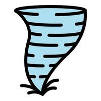 Climate tornado icon color outline vector