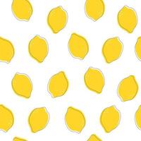 ilustración de vector de limón de dibujos animados de patrones sin fisuras