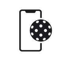 Pickleball ball application icon tamplate. Isolated vector illustration on white background.