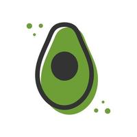 icono de línea de aplicación de aguacate aislado sobre fondo blanco vector