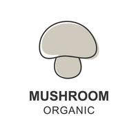 Logo mushroom isolated vector illustration on white background