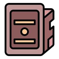 Print cartridge icon color outline vector