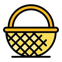 Handle wicker icon color outline vector