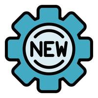 New gear campaign icon color outline vector