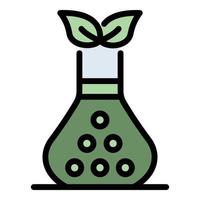 Phyto flask icon color outline vector