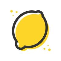 Lemon app line icon isolated on white background vector