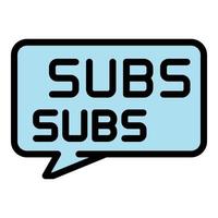 Subscribe message icon color outline vector