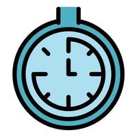 Slimming time icon color outline vector