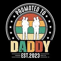 diseño de camiseta de papá, diseño de camiseta de padrastro, mejor diseño de camiseta de papá, diseño de camiseta de hija de papá vector