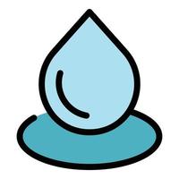 Drop water icon color outline vector