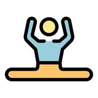 Gymnast man icon color outline vector
