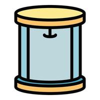 Round shower cabin icon color outline vector