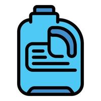 Toilet cleaner bottle icon color outline vector