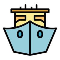 Ship for travel icon color outline vector