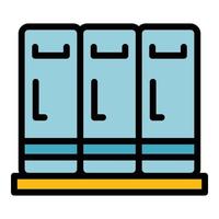 Locker room icon color outline vector