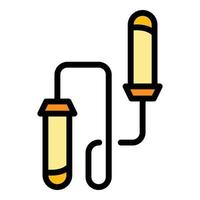 Skipping rope icon color outline vector