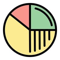 Business collaboration chart icon color outline vector