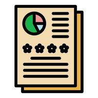 Expertise agreement icon color outline vector