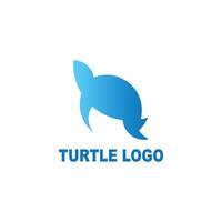 eps10 blue vector turtle gradient abstract art logo or icon isolated on white background. turtle sea symbol in a simple flat trendy modern style for your website design, logo, and mobile application